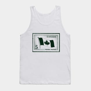 Canada Flag Postage Stamp Tank Top